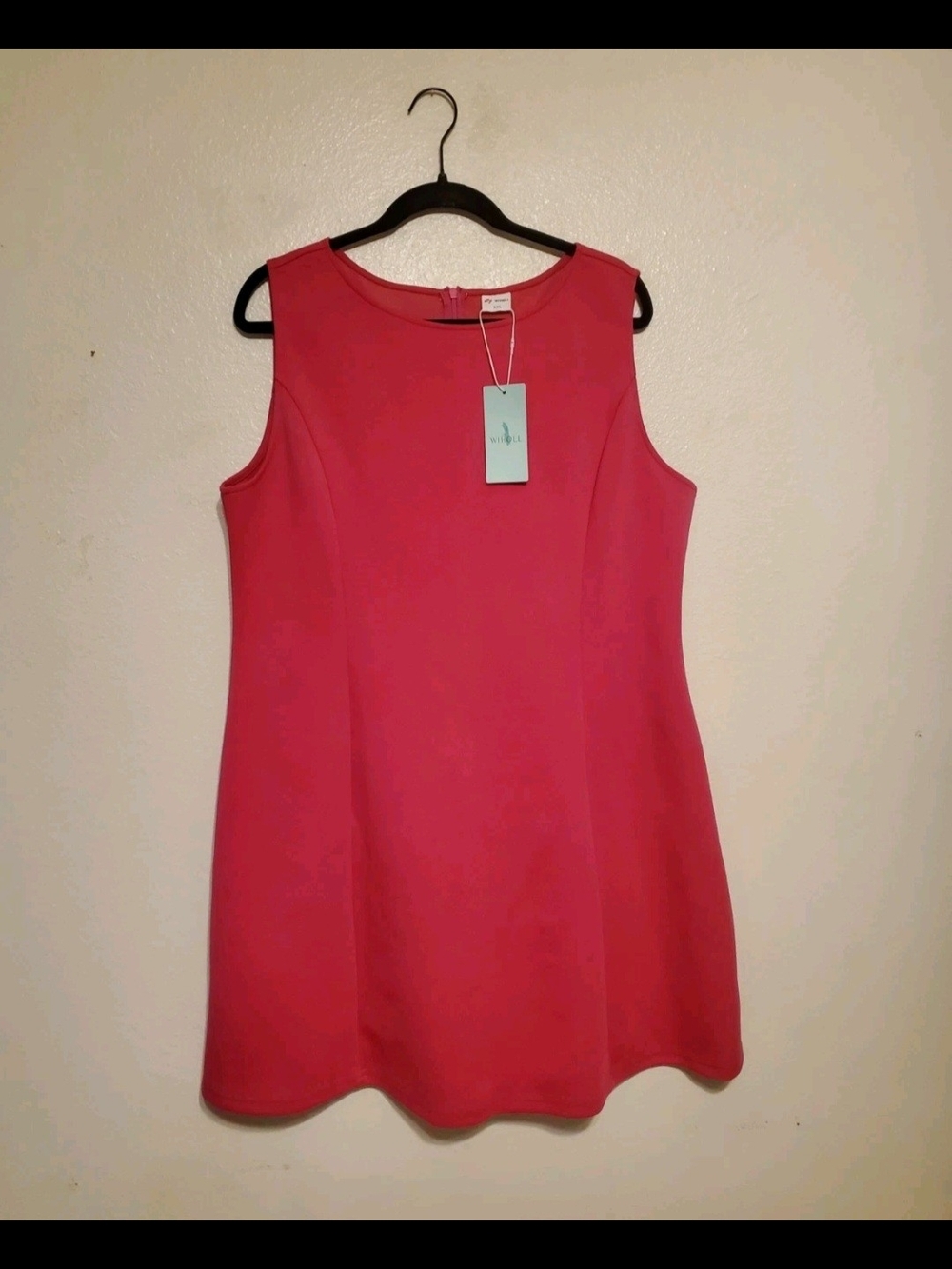 WIHOLL Barbie Pink Sleeveless Princess Seam Slit Flare Dress XXL New With Tags